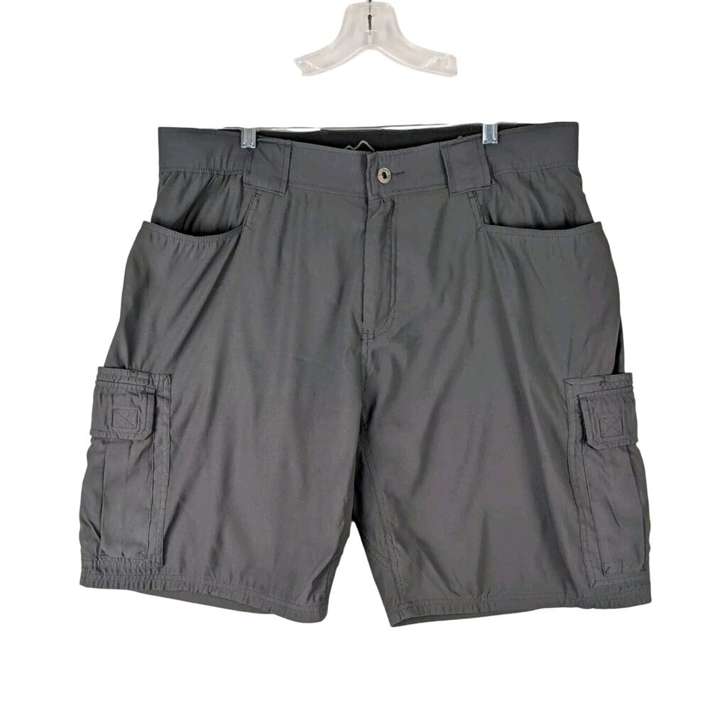 Eddie Bauer Cargo Shorts Mens 38 Gray Stretch Outdoor Hiking 1280634